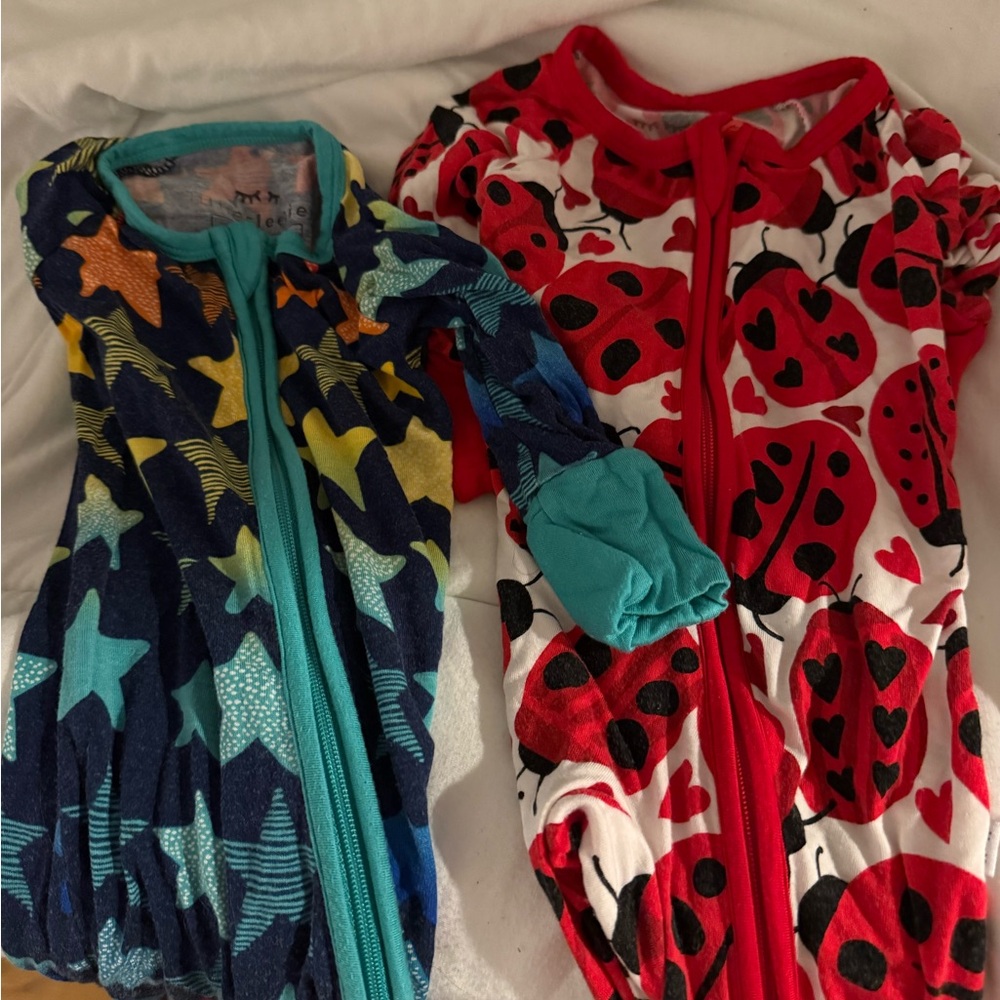 Little Sleepies Kids Pajamas - Blue and Red